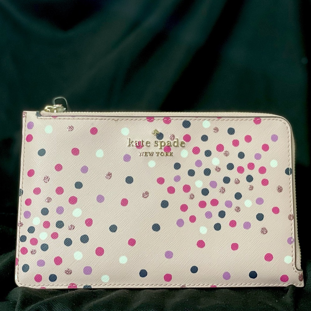 Staci festive confetti medium wristlet
